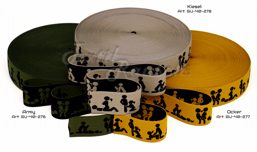 Preview: Gummiband Army mit Kamasutra 40mm